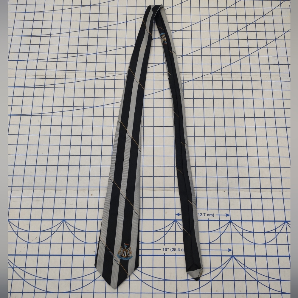 Triad Tie Black/Gray 100% Polyester Made In Great Britain